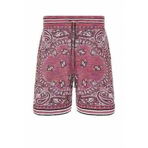 NEW AMIRI men's space dye bandana shorts in purple